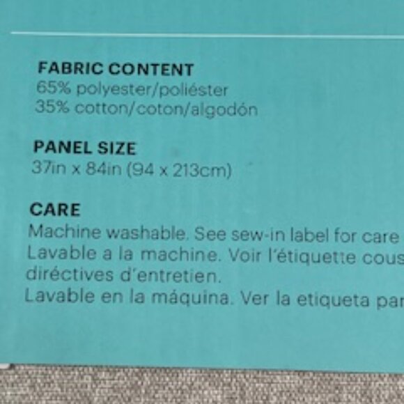 NEW‎ Martha Stewart Concord 84” Rod Pocket 2 Panels 84” NWT - Picture 6 of 8